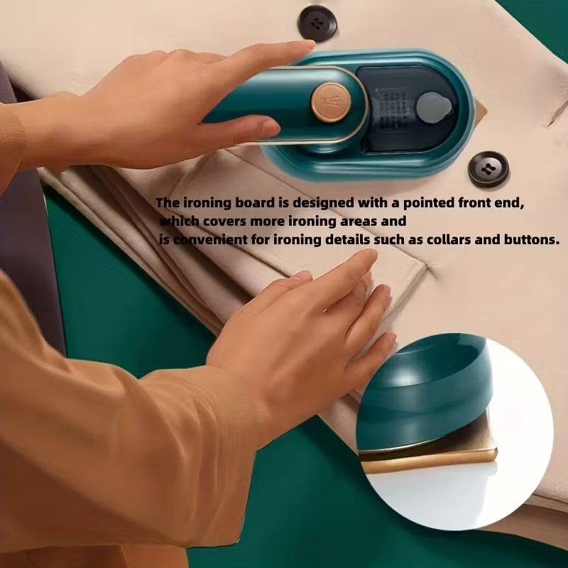 Upgraded Portable Mini Ironing Machine 180° Rotatable Handheld & Foldable Travel Steamer - Compact Design, No Electricity Needed
