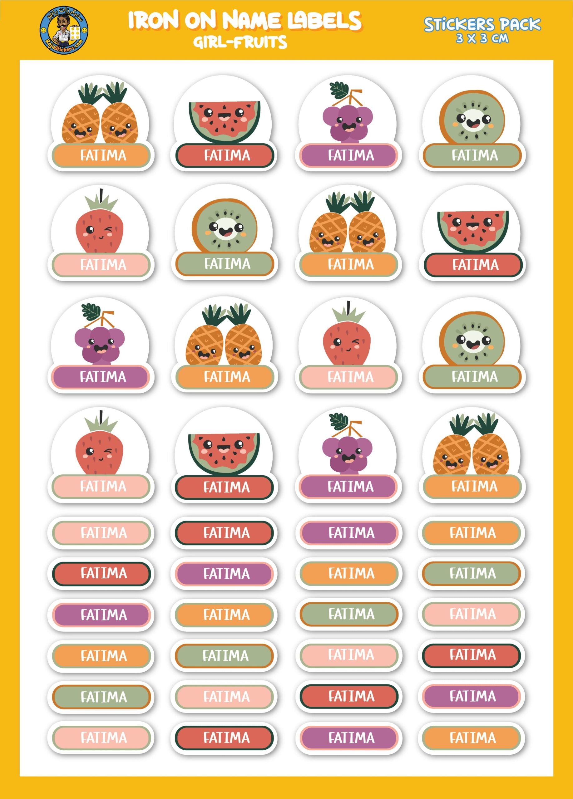 Iron on Labels for Girl (40 Pcs/Pkg)