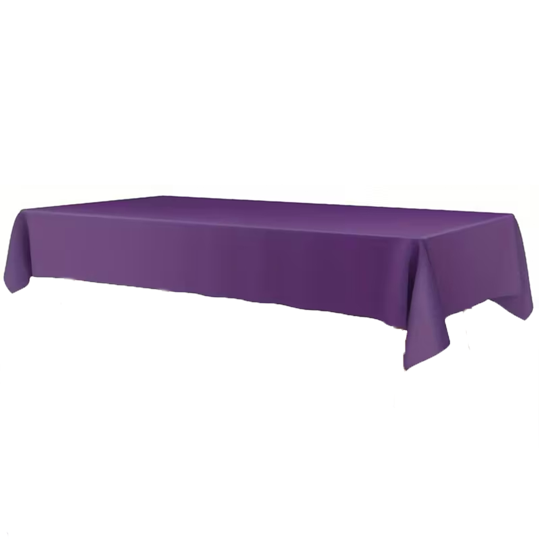 Vibrant Purple Color Tablecloths, 137.16X274.32cm - Durable PEVA Plastic, Easy Cleanup, Perfect for Parties, Weddings, Valentine'S Day, Birthdays & More