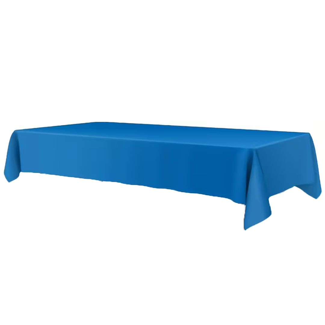 Vibrant Blue Color Tablecloths, 137.16X274.32cm - Durable PEVA Plastic, Easy Cleanup, Perfect for Parties, Weddings, Valentine'S Day, Birthdays & More